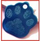 Paw Print Pet Tag Blue